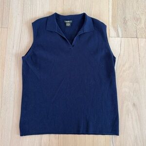 Eddie Bauer Navy Blue Sweater Vest Size XXL